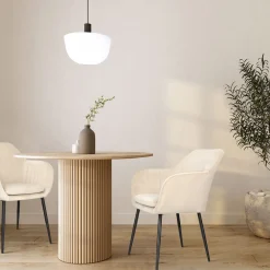 Krzesło Emilia Velvet sand /black tapicerowane