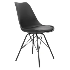 Krzesło Eris PP czarne/czarne z tworzywa
