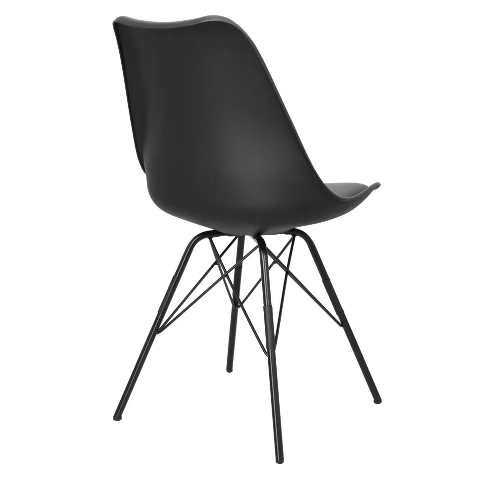 Krzesło Eris PP czarne/czarne z tworzywa