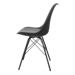 Krzesło Eris PP czarne/czarne z tworzywa