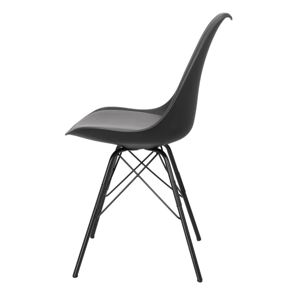 Krzesło Eris PP czarne/czarne z tworzywa