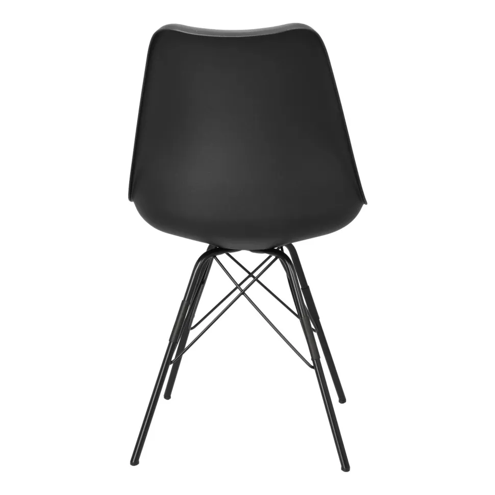 Krzesło Eris PP czarne/czarne z tworzywa