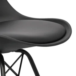 Krzesło Eris PP czarne/czarne z tworzywa