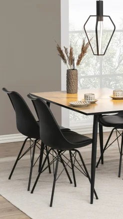 Krzesło Eris PP czarne/czarne z tworzywa