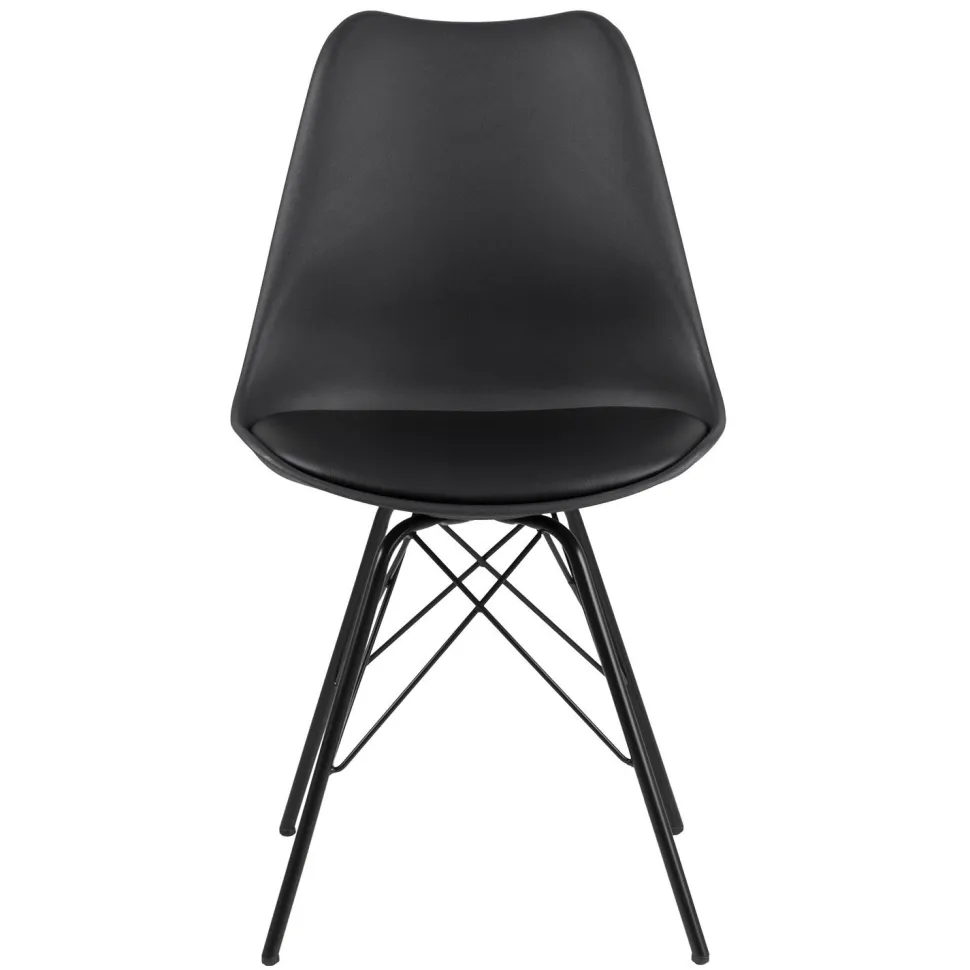Krzesło Eris PP czarne/czarne z tworzywa
