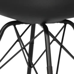 Krzesło Eris PP czarne/czarne z tworzywa