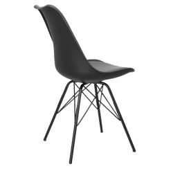 Krzesło Eris PP czarne/czarne z tworzywa