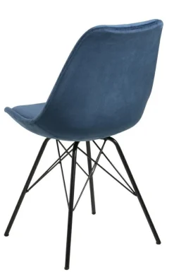 Krzesło Eris VIC niebieskie tapicerowane