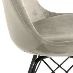 Krzesło Eris VIC piaskowe tapicerowane