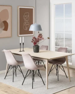 Krzesło Eris VIC różowe tapicerowane