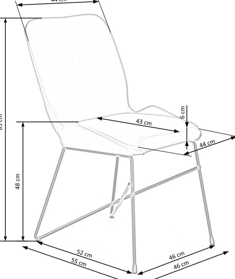 Krzesło Estelle szare