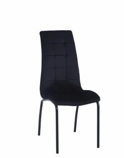 Krzesło Ezara Velvet czarne