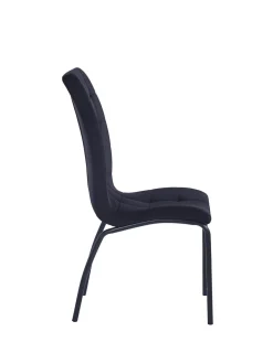 Krzesło Ezara Velvet czarne