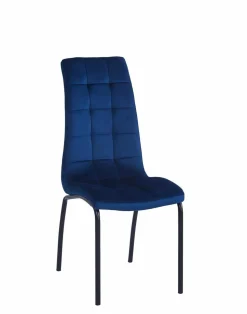 Krzesło Ezara Velvet niebieskie