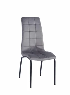 Krzesło Ezara Velvet szare