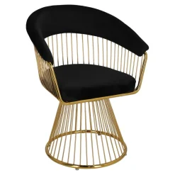 Krzesło Feeny Velvet czarne