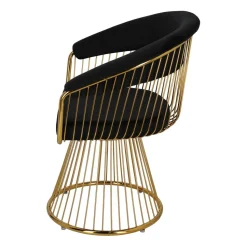 Krzesło Feeny Velvet czarne