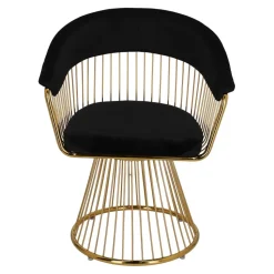 Krzesło Feeny Velvet czarne