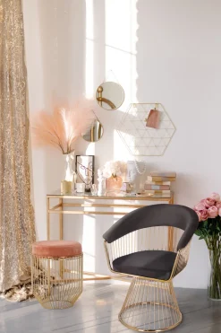 Krzesło Feeny Velvet czarne