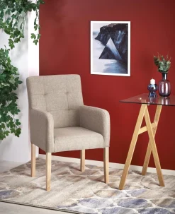 Krzesło Filem ciemny beż tkanina Inari