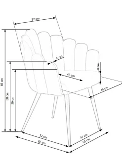 Krzesło Finger musztardowe velvet