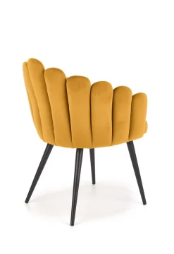 Krzesło Finger musztardowe velvet