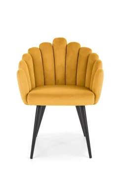 Krzesło Finger musztardowe velvet