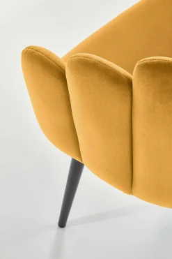 Krzesło Finger musztardowe velvet