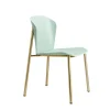 Krzesło Finn akwamaryn złoty drewniane