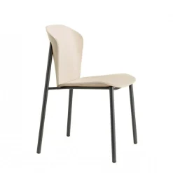 Krzesło Finn bejcowane białe antracyt drewniane