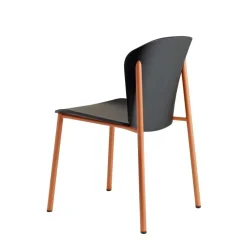 Krzesło Finn bejcowane czarne terracota drewniane