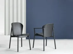 Krzesło Finn drewniane szary mat drewniane