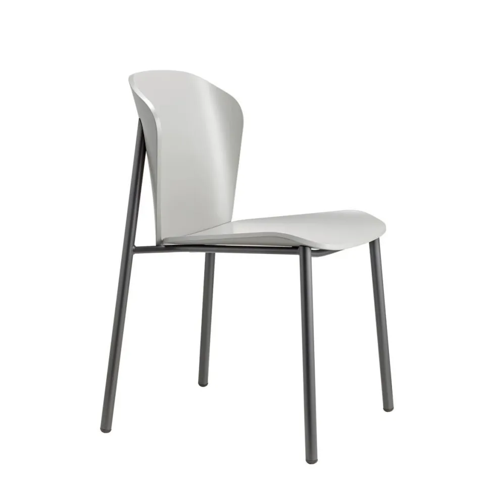 Krzesło Finn szary antracyt drewniane