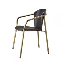 Krzesło Finn z podłokietnikami bejcowane drewniane