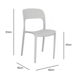 Krzesło Flexi szare z tworzywa