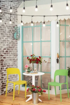 Krzesło Flexi żółte z tworzywa