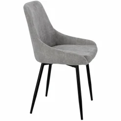 Krzesło Floyd sztruks szary tapicerowane