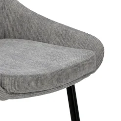 Krzesło Floyd sztruks szary tapicerowane