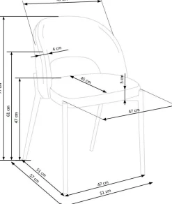 Krzesło Francine szare
