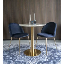 Krzesło Geneve granatowe VIC/ złote