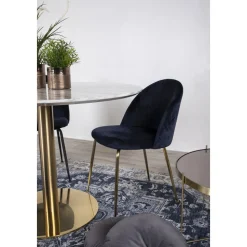 Krzesło Geneve granatowe VIC/ złote