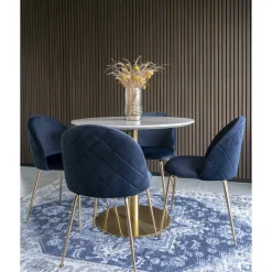 Krzesło Geneve granatowe VIC/ złote