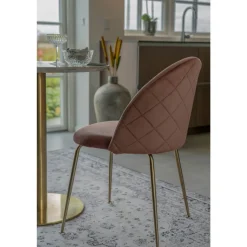 Krzesło Geneve różowe VIC/ złote