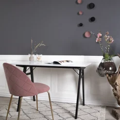 Krzesło Geneve różowe VIC/ złote