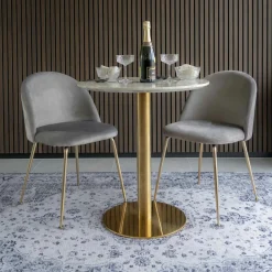 Krzesło Geneve szare VIC/ złote