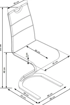 Krzesło Georgia białe PU