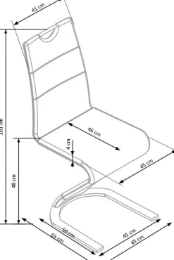 Krzesło Georgio czarne PU