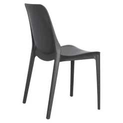Krzesło Ginevra antracytowe z tworzywa