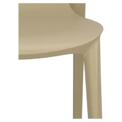 Krzesło Ginevra szaro-beżowe z tworzywa