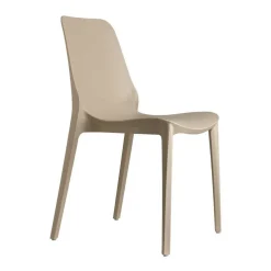 Krzesło Ginevra szaro-beżowe z tworzywa